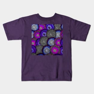 Blue Berry Raspberry Dahlias Kids T-Shirt